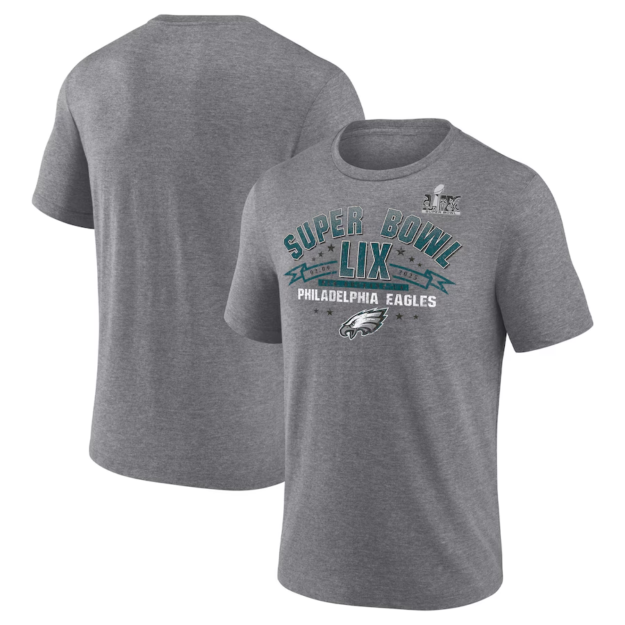 Men NFL Philadelphia Eagles grey 2025 T shirts style 3->nfl t-shirts->Sports Accessory
